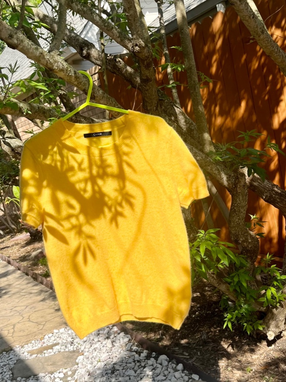 Quince Women's Short Sleeve Crewneck Sweater - Yellow - Picture 2 of 12